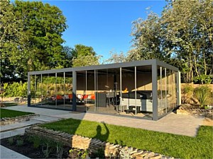 Aluminum Pergola Installation, Bedford, MA